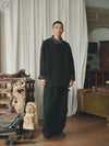 AVIVA JIFEI XUE 24 Autumn and Winter Wool Linen Plaid Parachute Pants AJX-FW24-PP-BWLS-HEI Black FW24-PP-KWLC